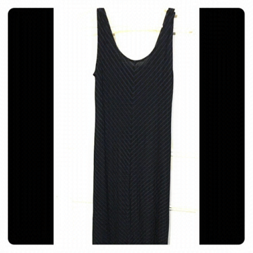 Merona l Black and Navy Striped Maxi